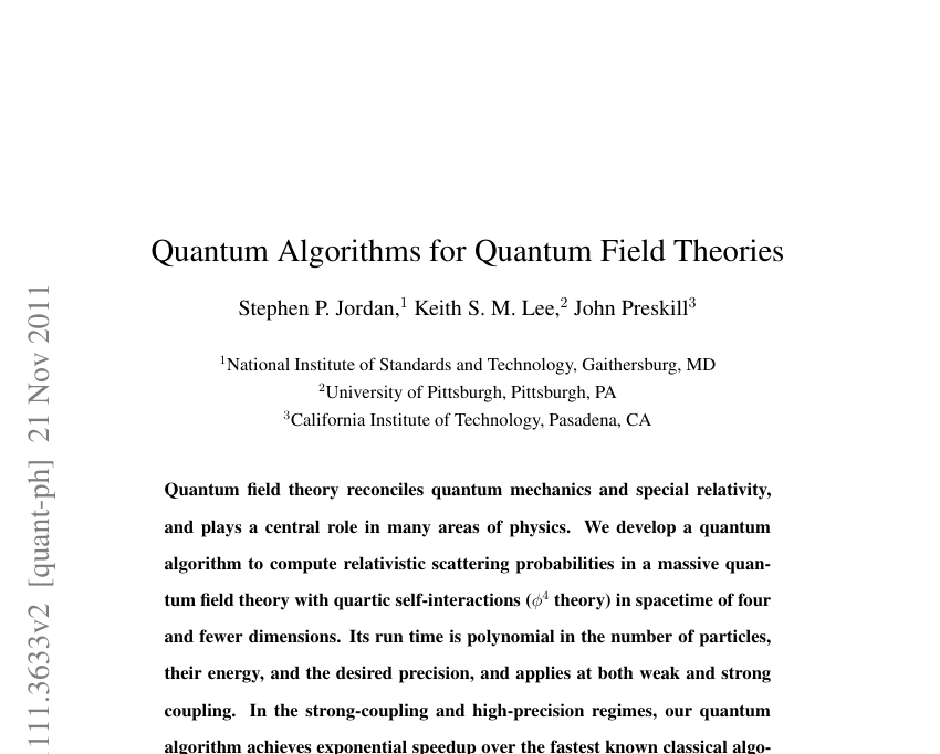 Jordan-Lee-Preskill quantum algorithms for QFT